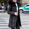 Fashion Female Warm Coat Winter Long Parkas Hooded Faux Fur Collar Loose Thick Women's Jackets