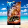 Quick Dry Beach Towel Rocket League Pattern, Lightweight Absorbent Towel for Pool Beach Vacation Use