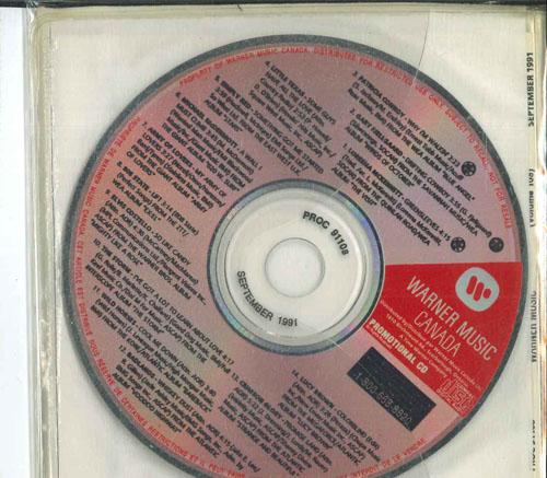 CD РАЗЛИЧНЫЕ  Warner Music Canada Сентябрь 1991  PROC91108 WARNER MUSIC CA 1991 Канада Рок Б/у