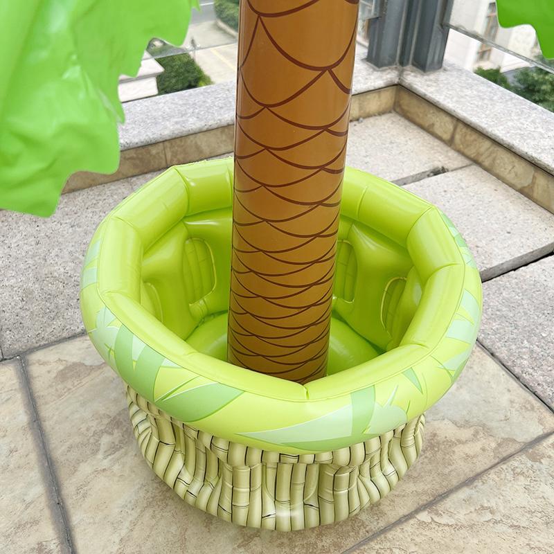 Aufblasbarer Palmen Eisbehälter Bär Kühler Getränkehalter Hawaiianische Geburtstagsdekoration Sommer Strand Pool Party Zubehör Ballon