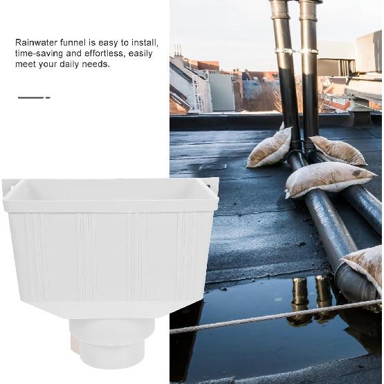 Gutter Downspout Adapter Downspout Drainage Connector Rainwater Gutter Rainwater Diverter for Outdoor Downpipe Gutter Accessory