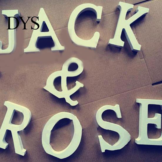 White Wooden Letter Capital Bridal Party Home Shop Name Decor Wedding Favour