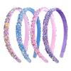 Thin Headbands for Girls Sparkly Sequin Hairbands Non-slip Cute Glitter Hair Accessories for Children Toddlers