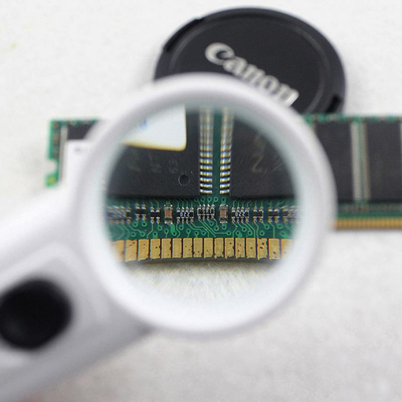 15X Magnifying Glass with Led Lights Old Man Loupe Rechargeable Magnifier Illuminated Handheld Reading Glasses, for Seniors