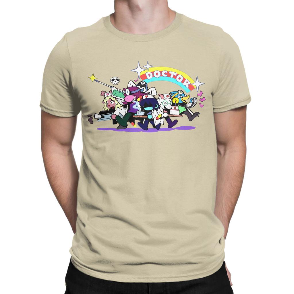 Deltarune Cartoon Mens T Shirts  Cool Tee Shirt Short Sleeve Crew Neck TShirts Pure Cotton Birthday Present Tops