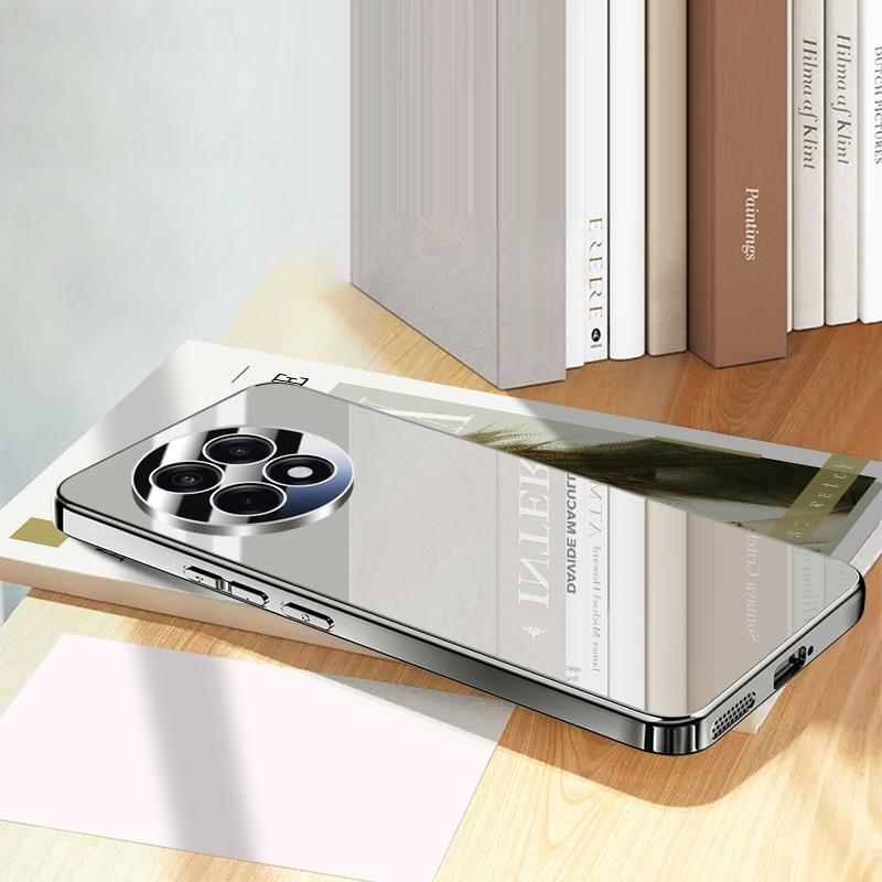 For OnePlus Ace 5 Pro 5G/Ace 5 5G Case Electroplating PC Phone Back Cover with Camera Lens Protector