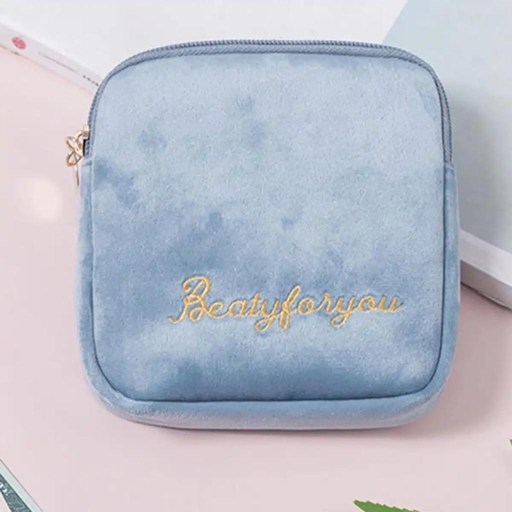 1pc-Multi Functional Pattern Sanitary Napkin Bag, Reusable Napkin Storage Bag, Women's Napkin Bag, Portable Makeup Bag