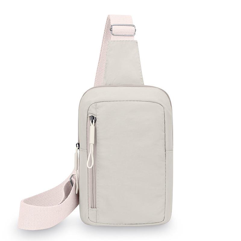 New Solid Simple Sports Chest Bag Women's Crossbody Bag Lightweight and Versatile Shoulder Bag