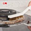 Kitchen Stove Cleaning Brush With Plastic Shaft For Effective Stove Maintenance