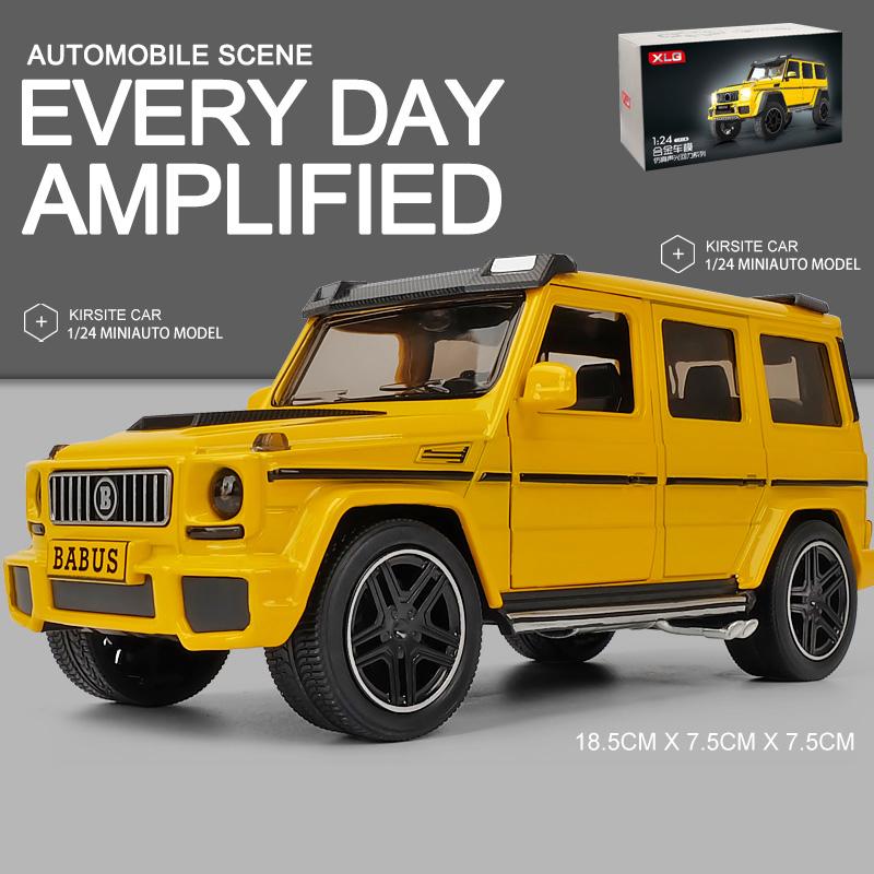 1/24 Scale Benz G65 Diecast Car Model Toy, Pull Back Toy Vehicle with Sound and Light for Kids Toddler Boys Girls Gift Collection