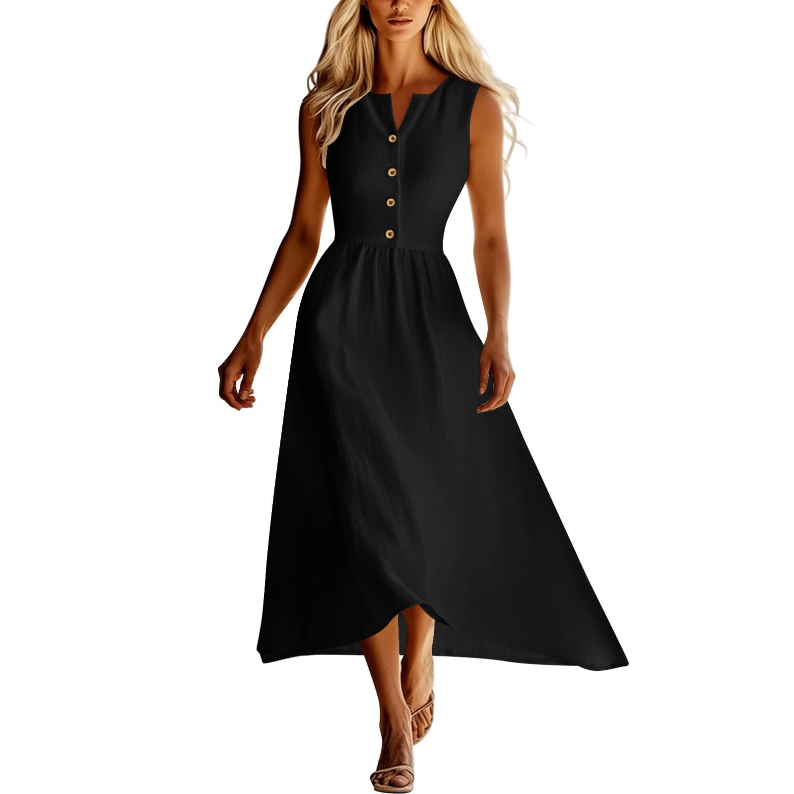 Women s Fashionable Casual Dress XXL чёрный