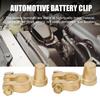 1 Pair Brass Battery Clip Professional Positive Negative Terminal Connector Car Battery Clip Rust-Proof High Conductivity Easy Install Battery