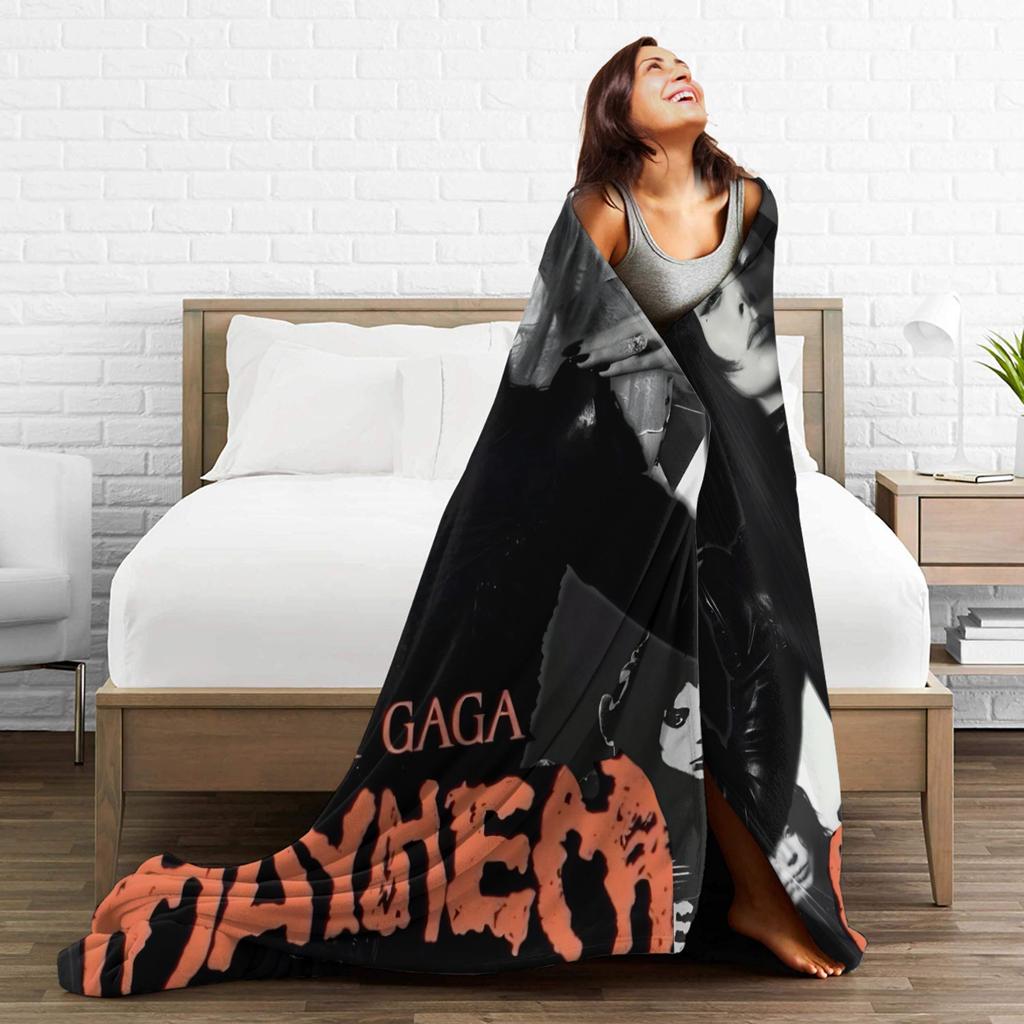 Lady Gaga Mayhem 2025 Album Blanket Soft Novelty Plush Throw Blanket For Couch Chair Airplane Travel Bedspread Bed Cover
