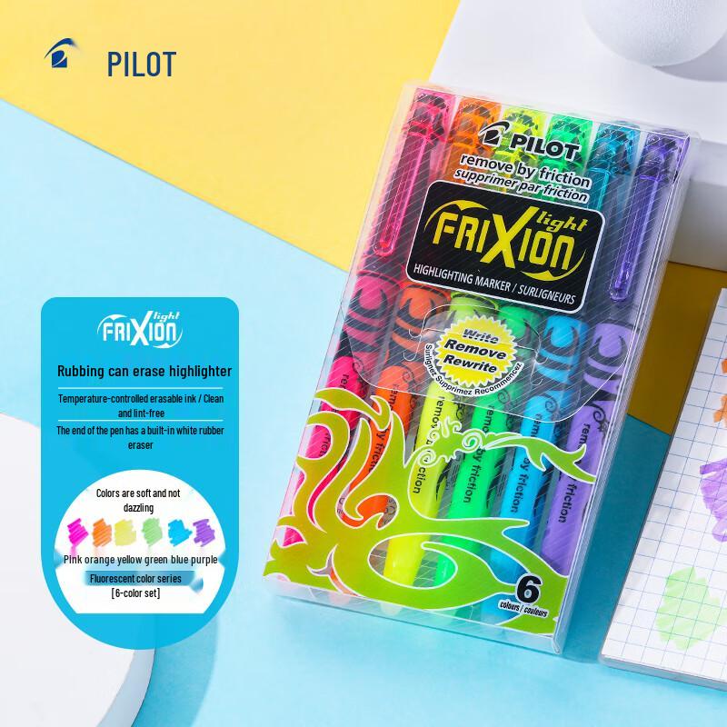 Pilot FriXion Light Radierbarer Fluoreszenz-Textmarker Set