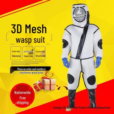 Breathable Anti-Bee Suit for Wasps and Hornets - Full Body Protective Gear, Heat Dissipating, Free Shipping.