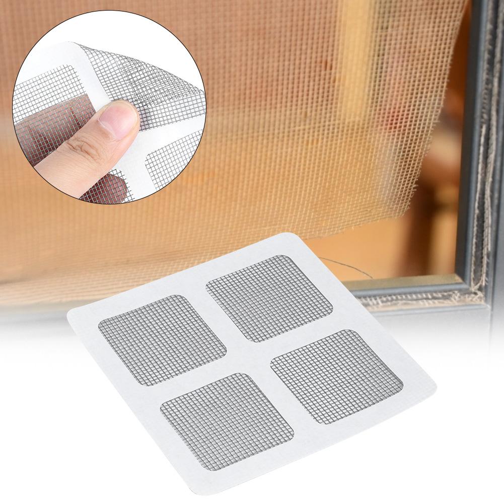 12Pcs Household Anti Mosquito Strong Adhesive Door Window Screen Repairing Patch Stickers 10x10cm