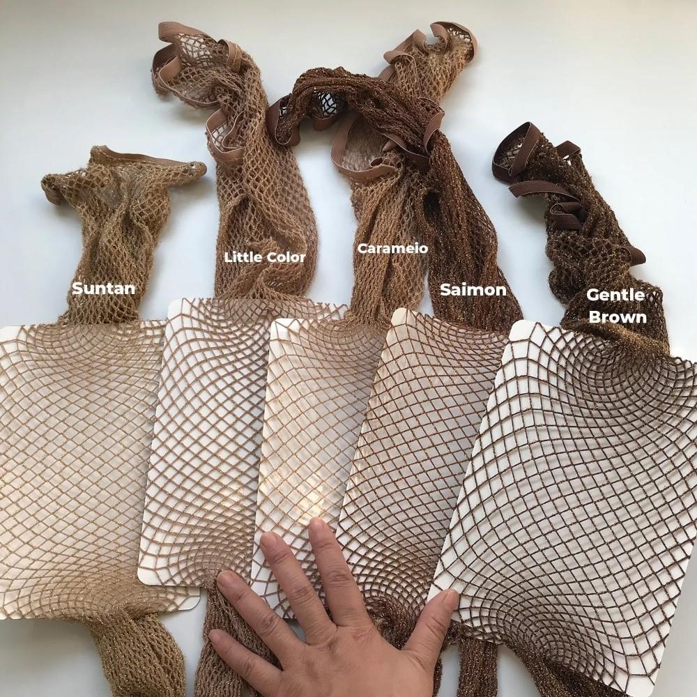 5 Colors Glitter Fishnet Tights V-Cut Mesh Pantyhose New Sparkle Fishnets Summer