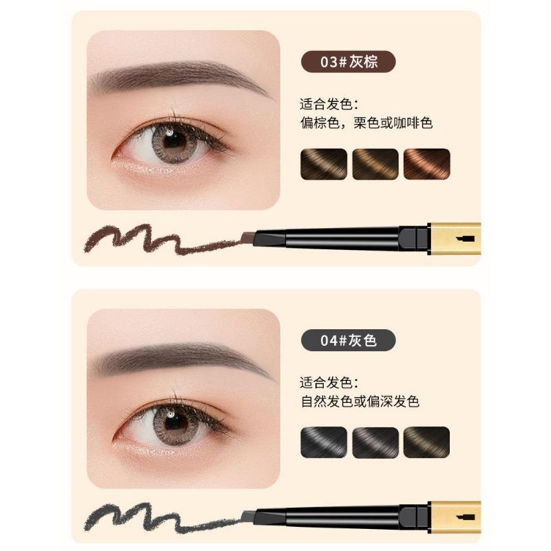 Double Head Eyebrow Pencil Long Lasting Sweatproof Natural Makeup For Beginners