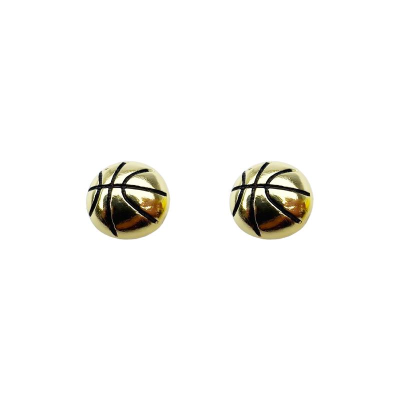 

dripping oil mini sports football basketball semi-three-dimensional stud earrings personalized simulation football earrings women