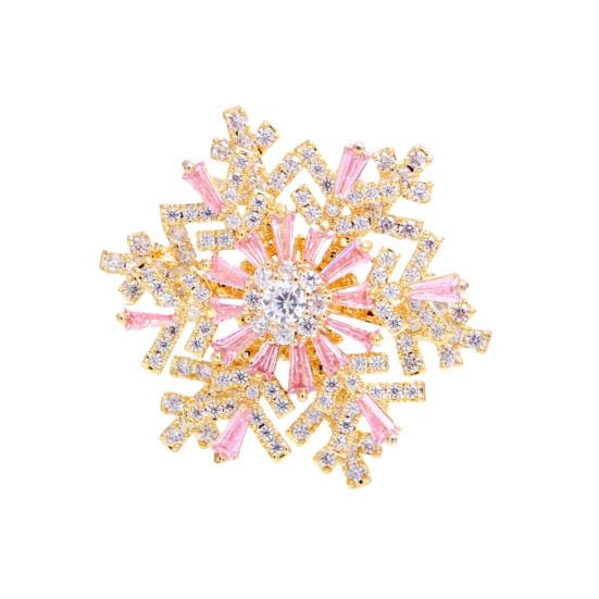 Snowflake Brooch Full Diamond Multifunctional Jewelry for Suits Coats Bags Exquisite Sparkling Design Durable Alloy Material Secure Pin Lapel Pin Gift
