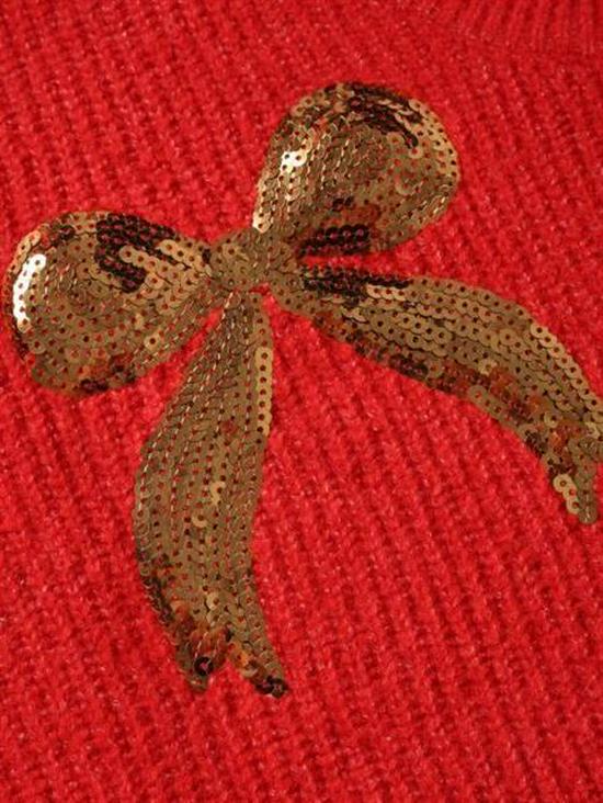 2025 Plus Size Retro Bow Casual Loose Women's Sweater