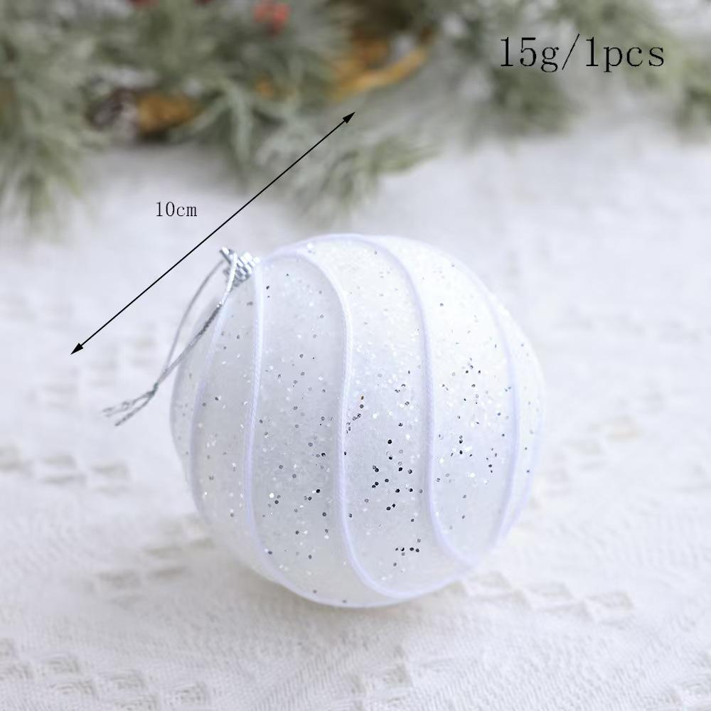 Qing Meng White Foam Snowball Christmas Tree Hanging Ornament