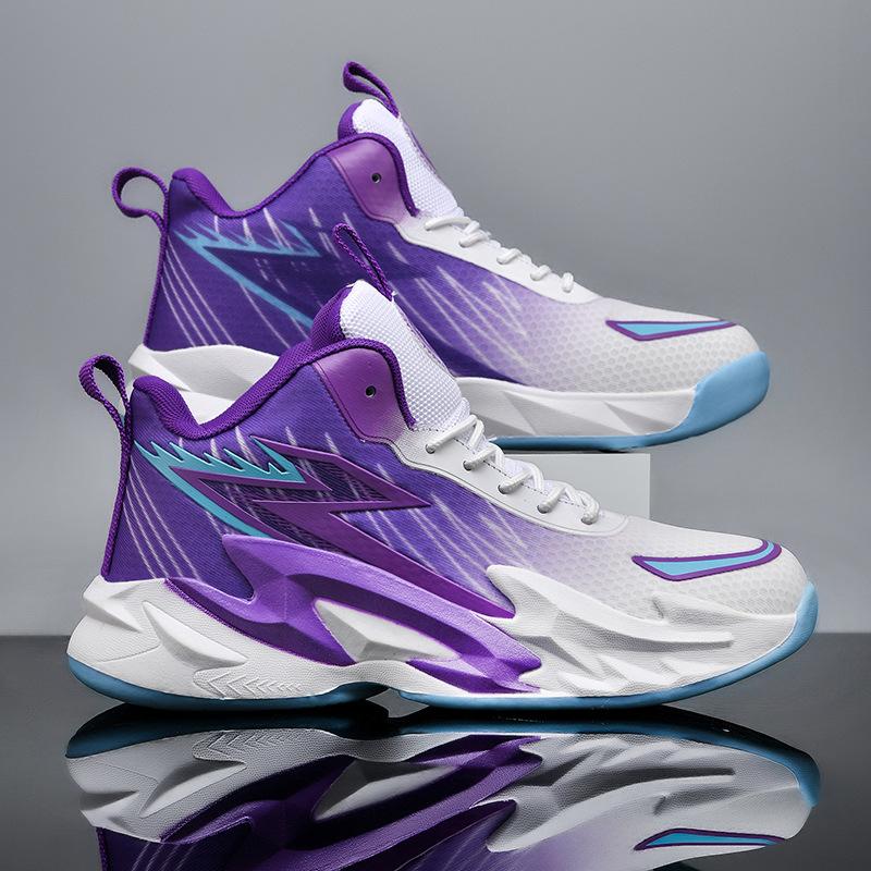 Mandarin duck basketball shoes men's combat boots high-top adult sports shoes youth older children training sports actual combat shoes