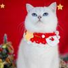 Christmas Crochet Pet Scarf Adjustable Santa Claus Pet Puppy Collar Navidad New Year Gift Kitten Neckerchief Pet Accessories