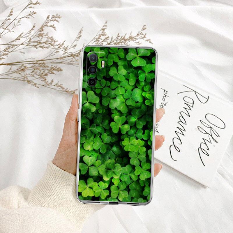 

IK39 green Lucky Clover Phone Case for Motorola Moto G40 G04 G05 One Ace Action Fusion + Plus Hyper Macro Vision Zoom Motorola One (P30 Play)