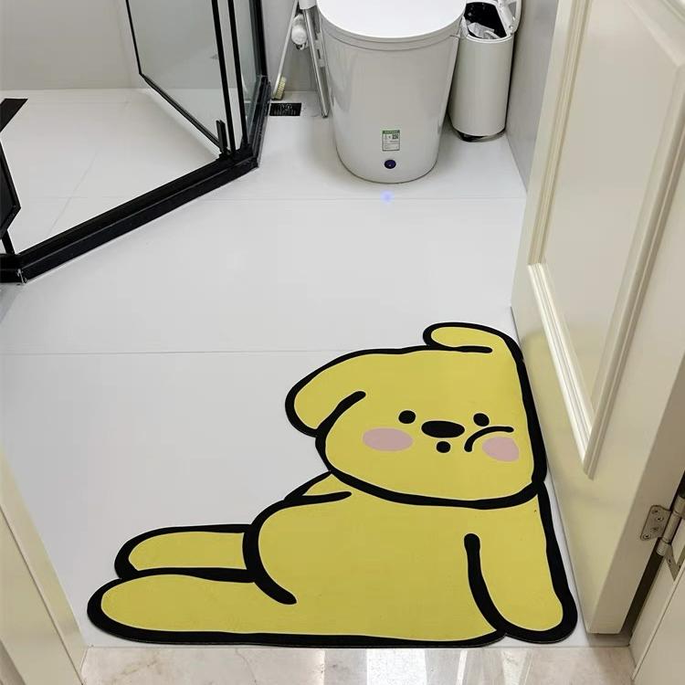 Коврик для пола в ванной с изображением плюшевого мишки-кролика — фото 3