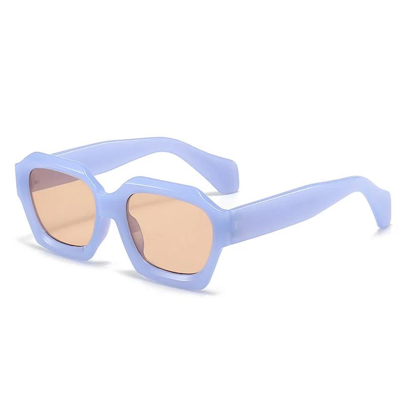 Retro Personality Irregular Polygon Women'S Sunglasses Outdoor Neutral Street Versatile Multi Color Uv400 Sunscreen Sunglasses