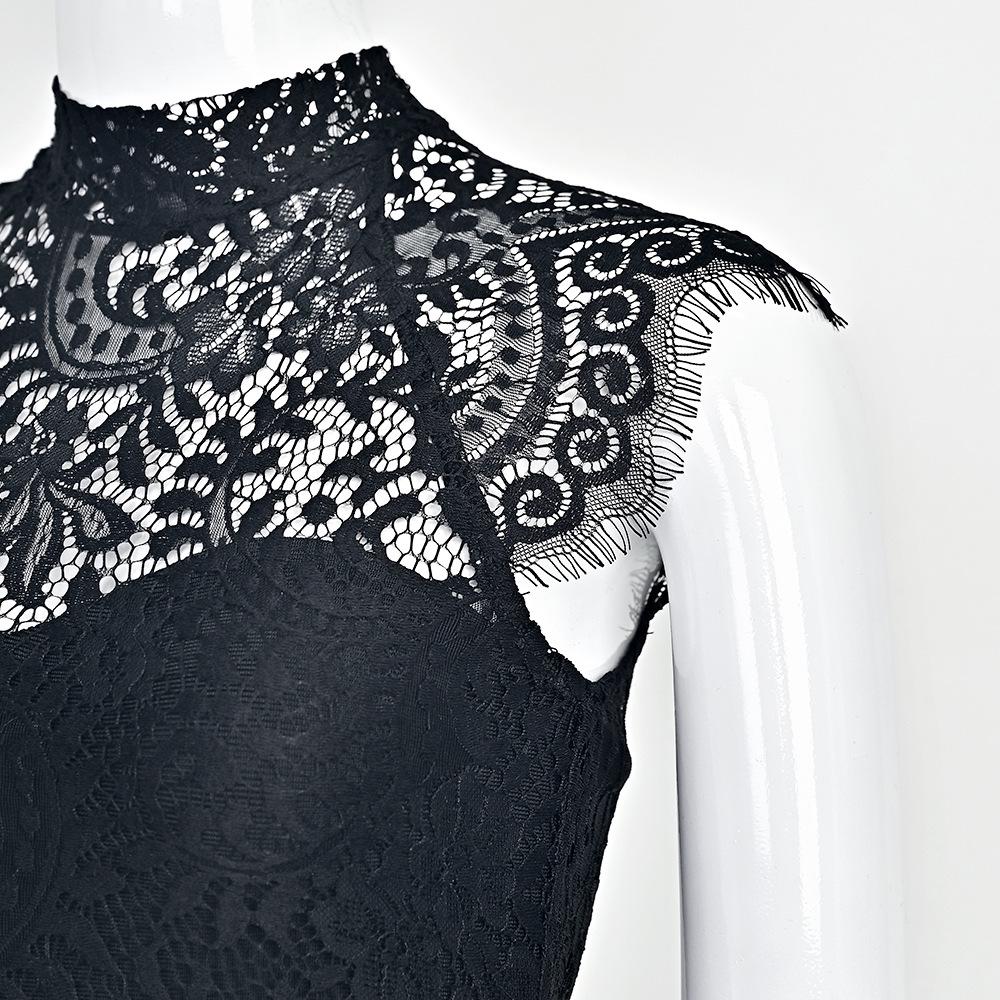 Elegante Kanten Avondjurk met Strik Tailleband - Sexy Doorzichtig, Heupomvangrijk Bandage Jurk