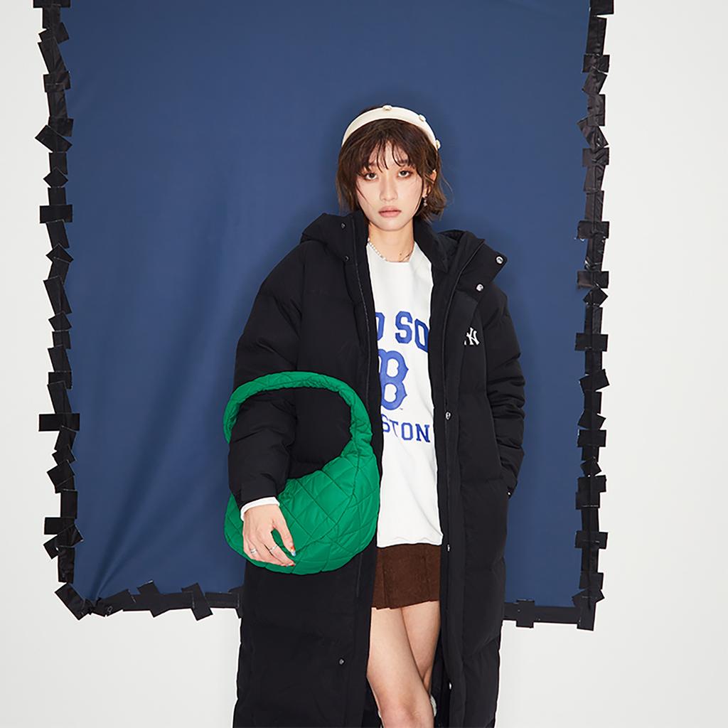 New MLB Polyester Cloud Bag Dumpling Bag Shoulder Bag Handbag Shoulder Bag Women's Green 3ABQM0936-07GNL