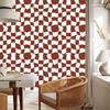 Wallpaper Free checkerboard red, red background 50x1000