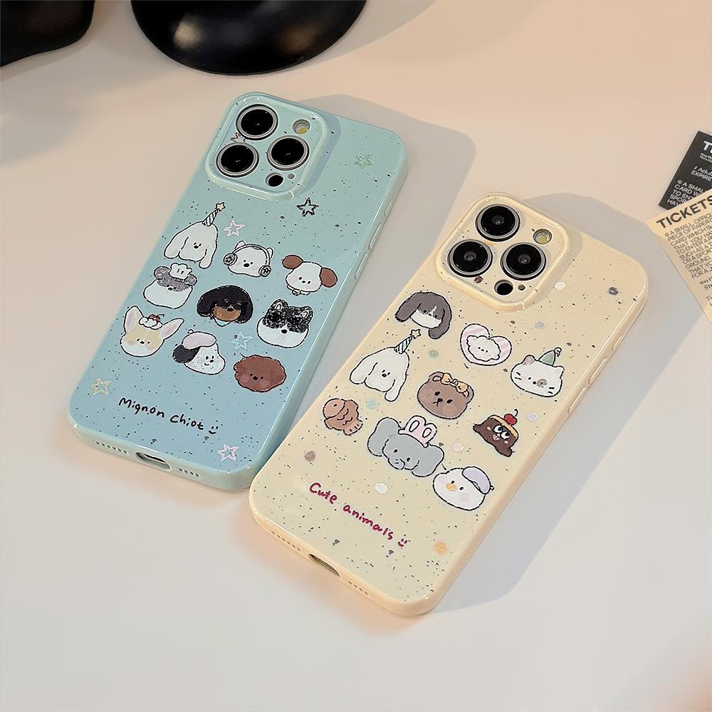 Animal Dessert Party Iphone14 Mobile Phone Case Apple 13promax Niche Cute 16 Silicone 12 Suitable for 15