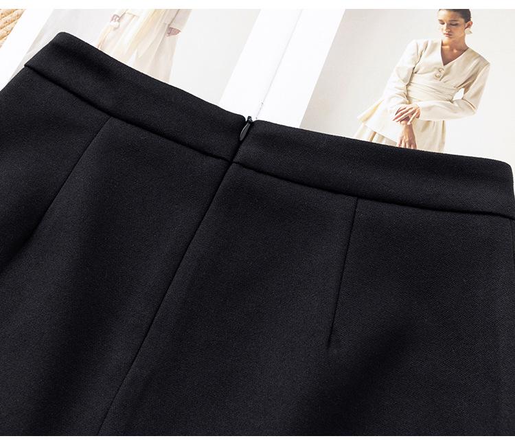 2025 Herbst/Winter Damen High-Waist Schlankmachender A-Linien Wollrock - Kurz, Gerade, Hüftbetont, Bequem.