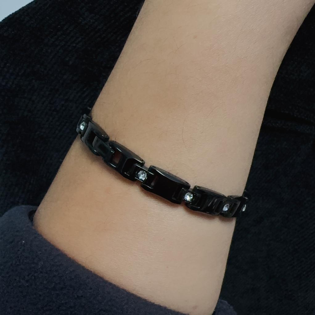 Large White Diamond Bracelet Golden Silver Black Chains Three-color Precision Crafted Version Daily Wear, Non-allergenic Material