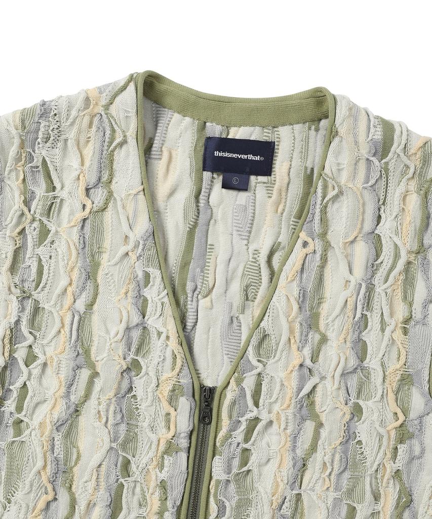 Thisisneverthat 3D Cable Knit Vest Beige