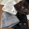 Versatile Lazy Style Bow Wool Hat Korean Outdoor Leisure Windproof Warm Hat Sweet and Cute Cold Hat