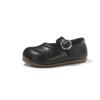 Solid Color Retro Simple Versatile Korean Style Girls Little Leather Princess Shoes Soft Sole Lightweight Comfortable
