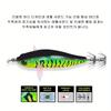 Laser Luminous Luminous Fishing Bait Shrimp Shape 63mm 7.2g Floating Lure Wood Material Squid Jigging Bait Squid Fishing