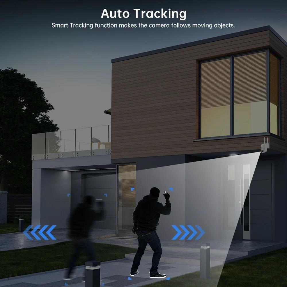 5MP PTZ WLAN-Kamera Außenbereich Heimvideoüberwachung Drahtlose IP-Kameras HD Farb-Nachtsicht Sicherheits-Schutz ICse