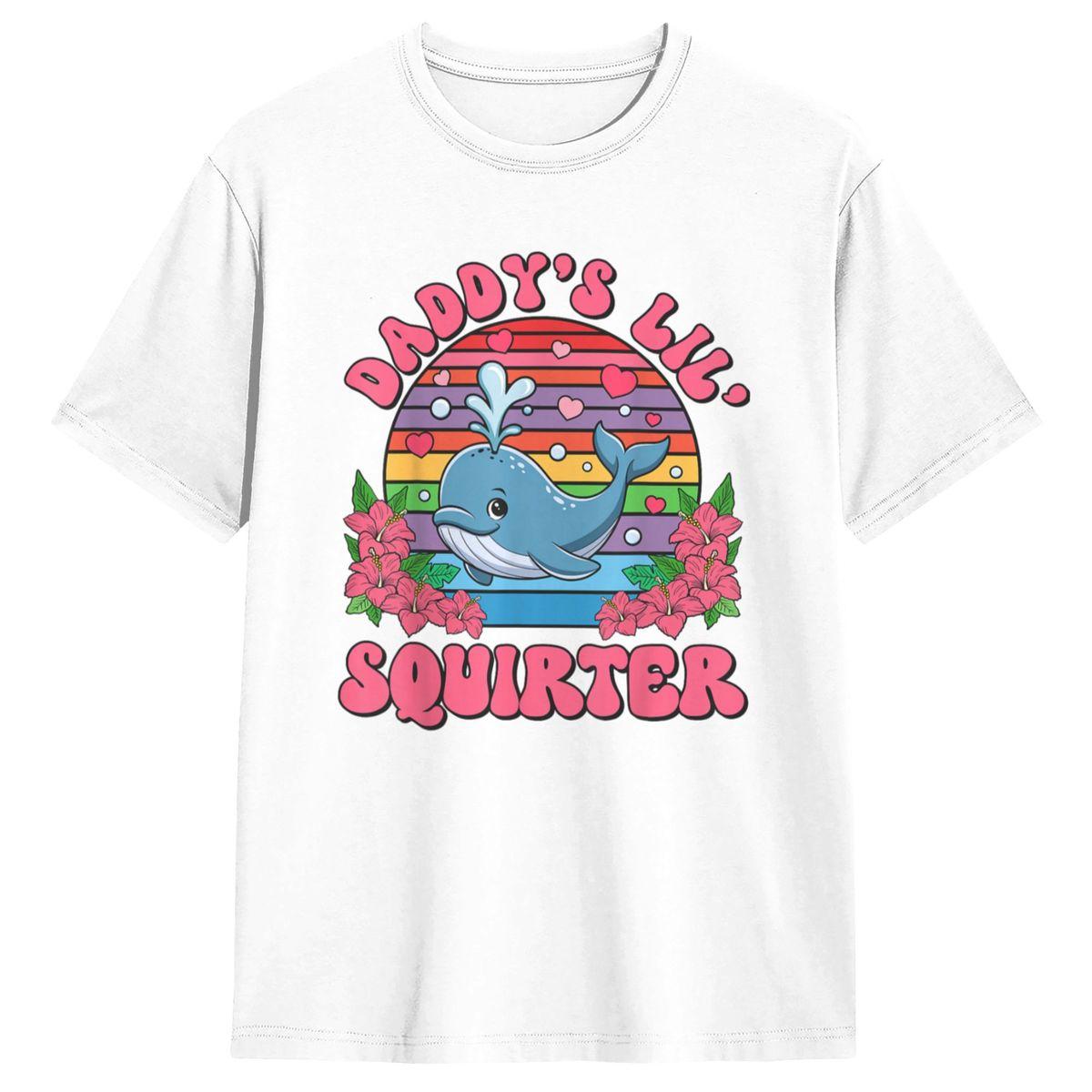

Men s Inappropriate Funny Daddy s Lil Squirter Embarrassing T Shirts Clothing Summer Y2K Casual Short Sleeve Tops M