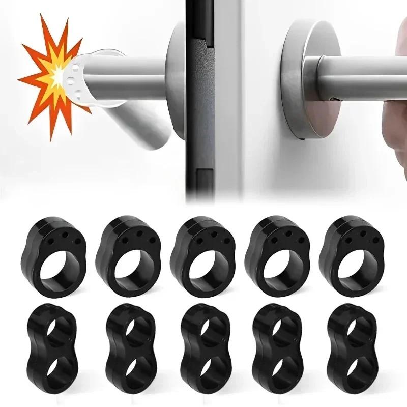 10Pcs Door Stopper Transparent Silica Gel Door Handle Buffer Wall Protection Doorknob Bumper Walls Furniture Protective