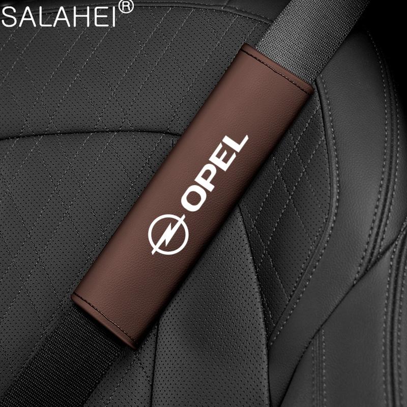 

2Pcs Leather Seat Belt Covers Car Shoulder Pad Seat Belt For Opel Astra Insignia Corsa Zafira Meriva Mokka Vivaro Vectra Antara