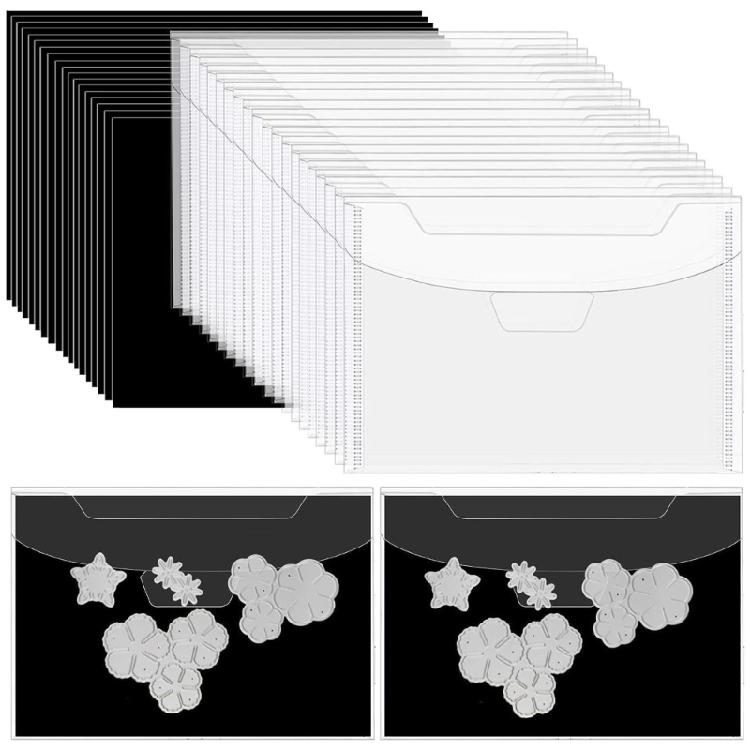 30 Pcs Die Storage Bag Magnetic Plate Cutting Dies Stencil Organizers Magnetic Sheets for Craft