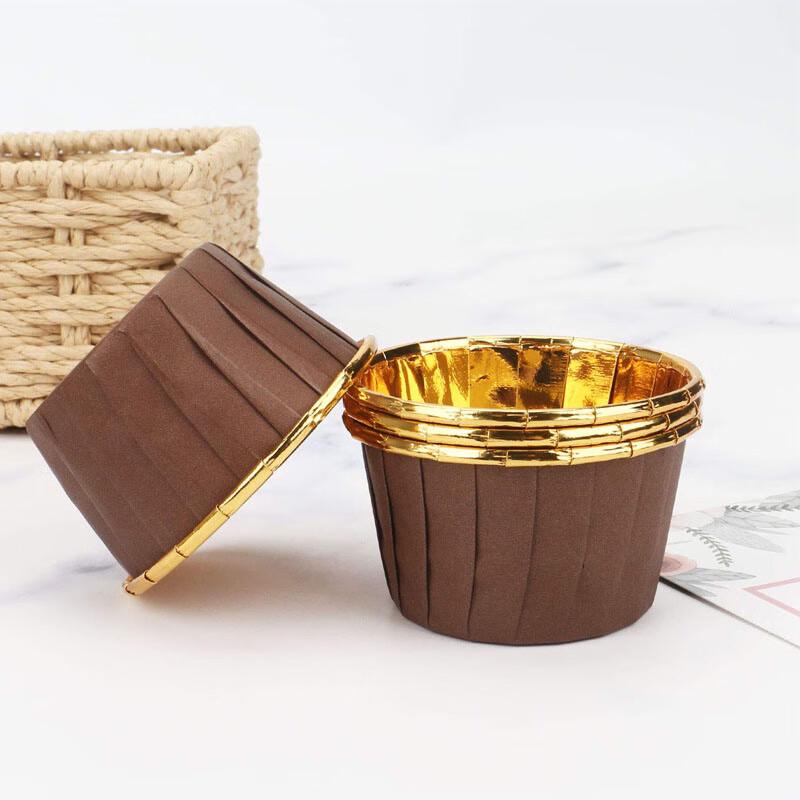 

Golden Rolled-Edge Muffin & Cupcake Paper Cups