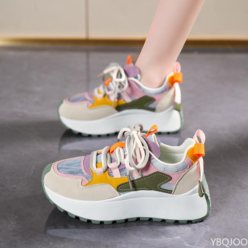 Summer running sports casual mesh breathable hollow out women's shoes simple comfortable non slip wear-resistant women's shoes