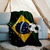 1PC Brazil Artwork Printed Soft Flannel Blanket Throw for Adult Bedroom Living Room Sofa Camping Travel Fan Gifts Christmas Gifts