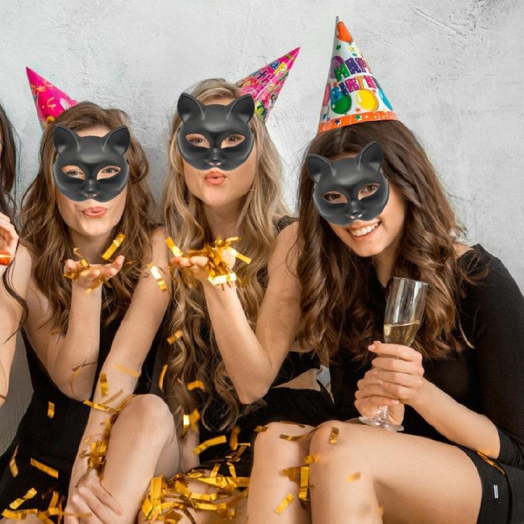 Cats Mask Half Face Mask Masquerade Mask Carnival Mask Halloween Costume Mask Dress Up Mask for Party